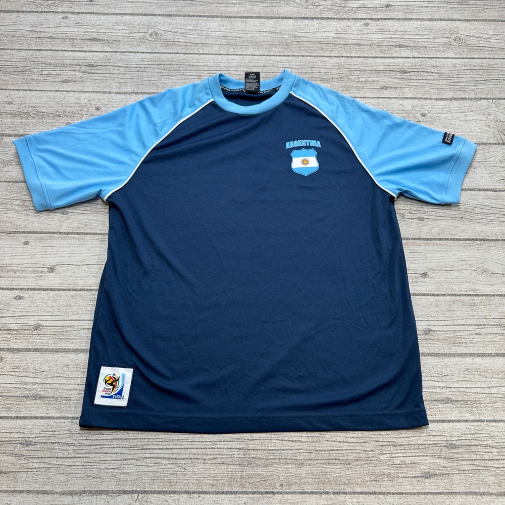 FIFA Argentina Soccer Jersey Men's Small Blue 2010 World Cup South Africa Sporty